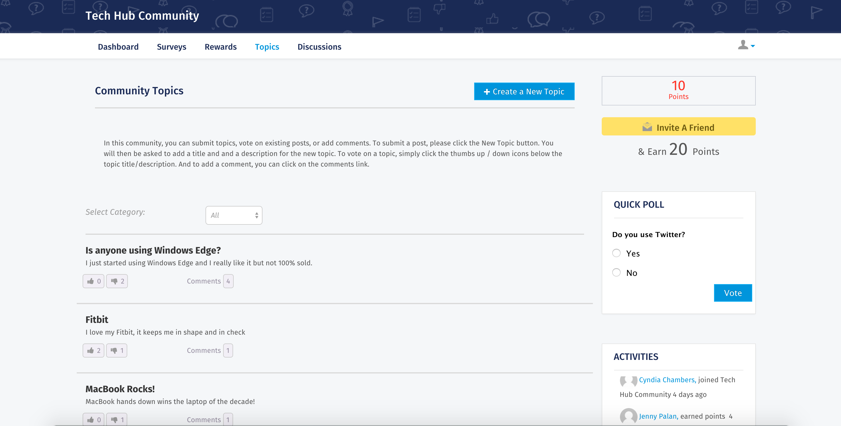 screenshot of QuestionPro Communities